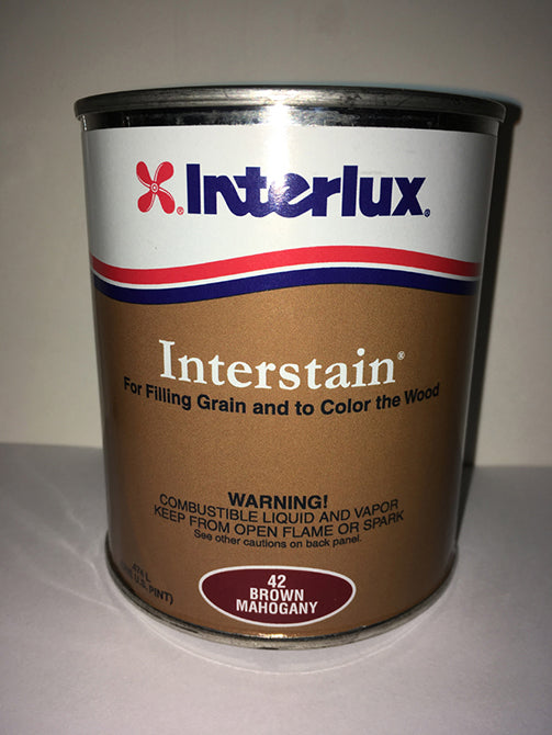 INTERLUX YACHT FINISHES, Interlux Interstain Wood Filler, Brown Mahogany - Pint